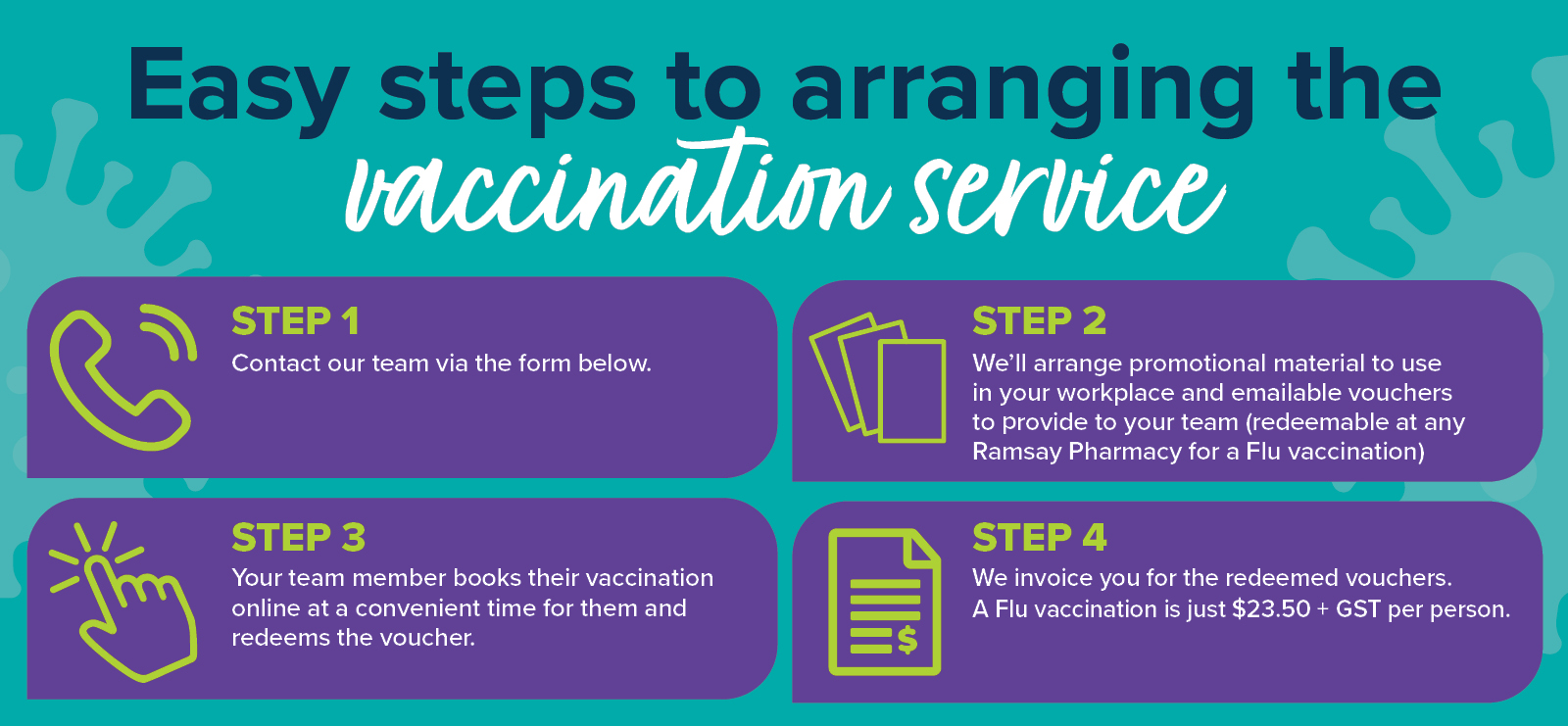 Easy steps to arranging the vaccination service